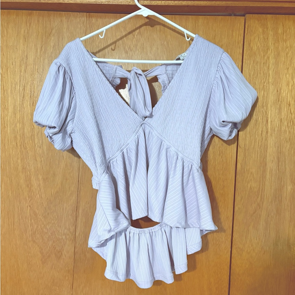 HYFVE Lavender Puff Sleeve Top